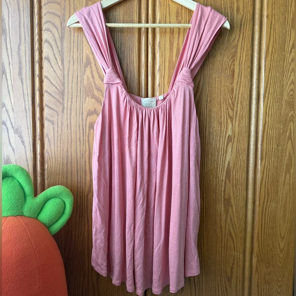 Vanessa Virginia Knotted Scoop Neck Tank